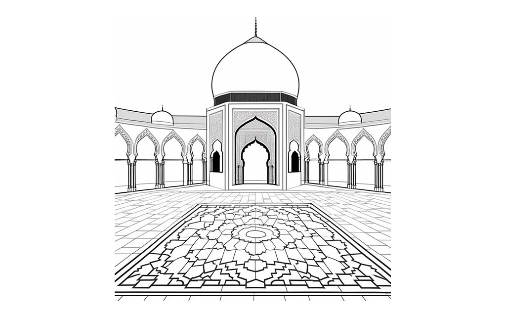 coloriage islam mosquee